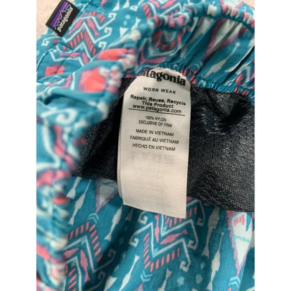 Patagonia Nylon Aztec Outdoor Shorts (Women's Small) Blue - Picture 4 of 9